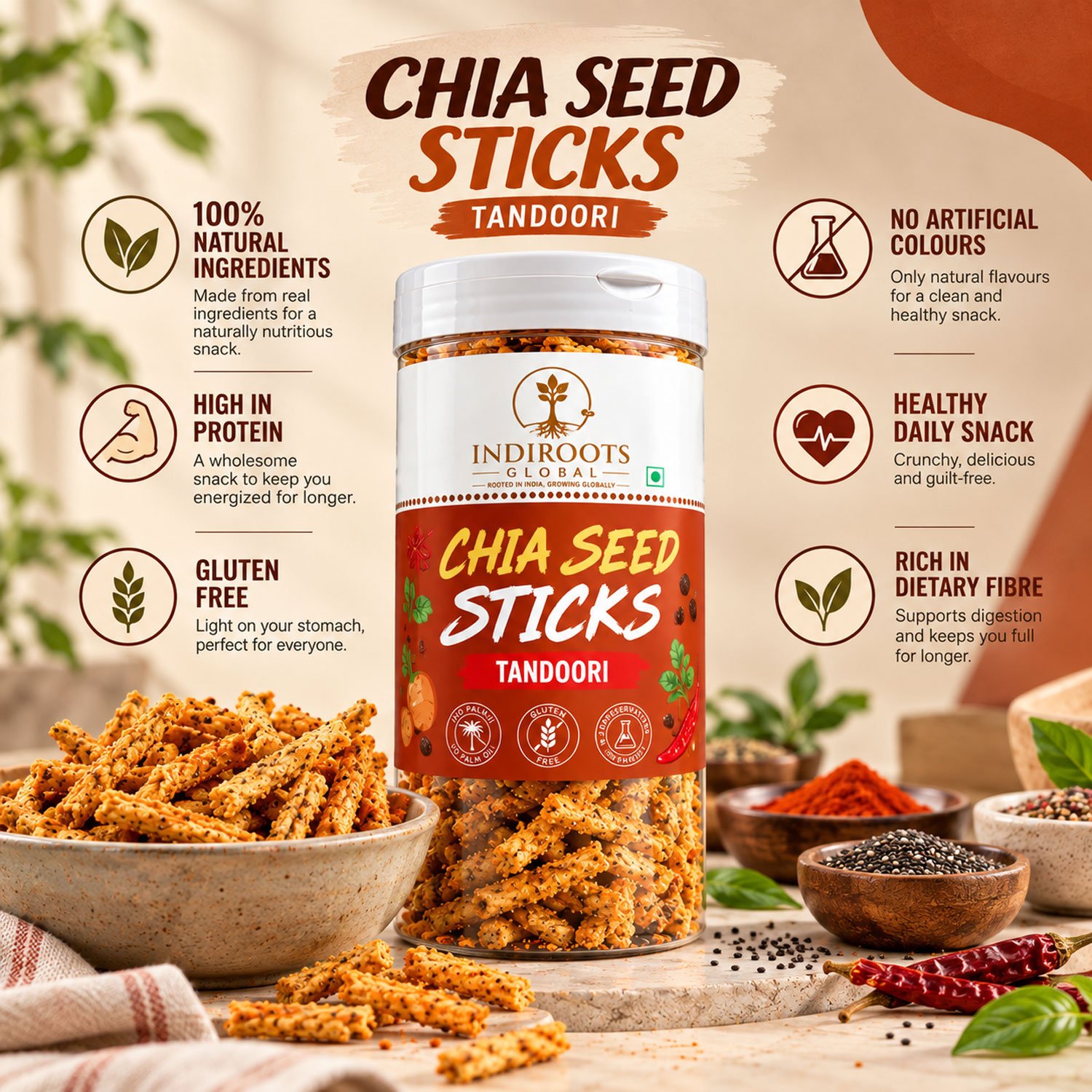 Chia Seed Sticks Tandoori - Image 4