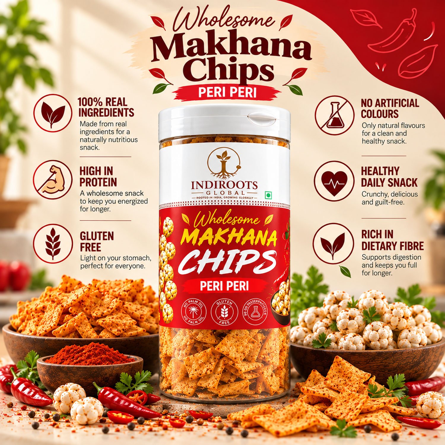 Makhana Chips Peri Peri - Image 4