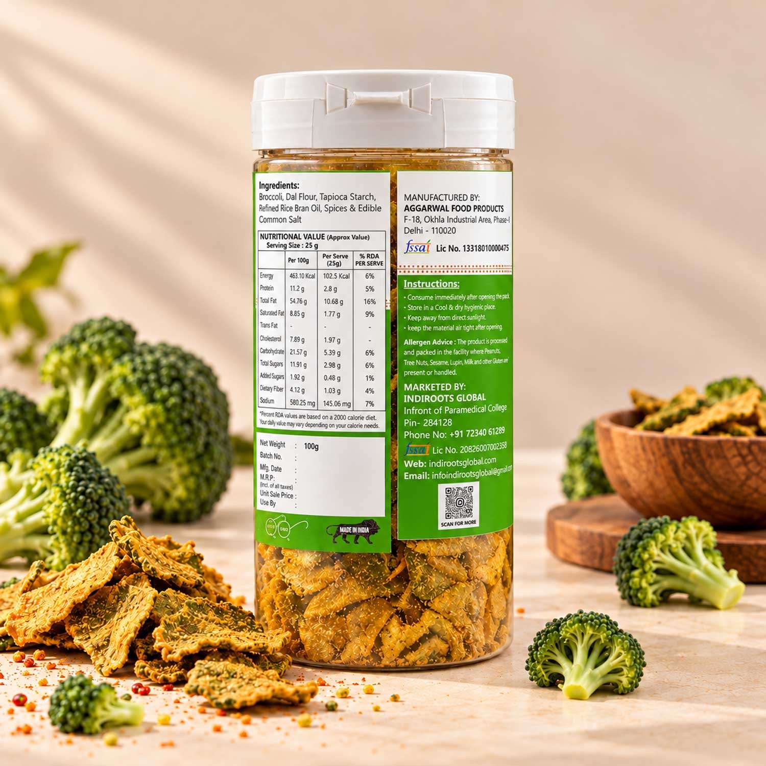 Broccoli Chips Sriracha – Indiroots Global
