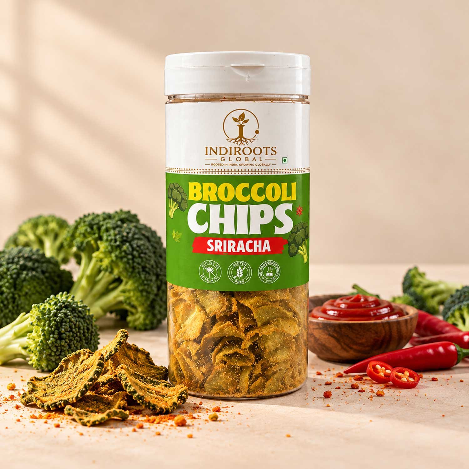 Broccoli Chips Sriracha – Indiroots Global